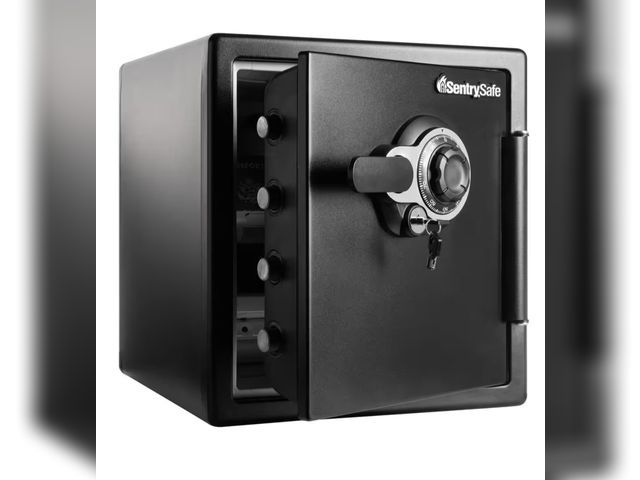 Lot 96-181988 - SentrySafe 1.2 cu. ft. Fireproof &amp; Waterproof Safe with Dial Combination Lock and Dual Key MSRP ...