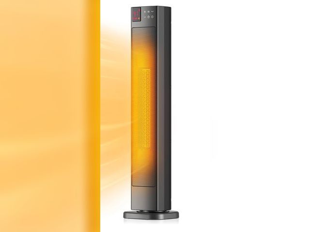 Lot 96-166164 - PELONIS 30” Ceramic Tower Space Heater with Adjustable Thermostat for Large Room, 75° Oscillation
Ap...