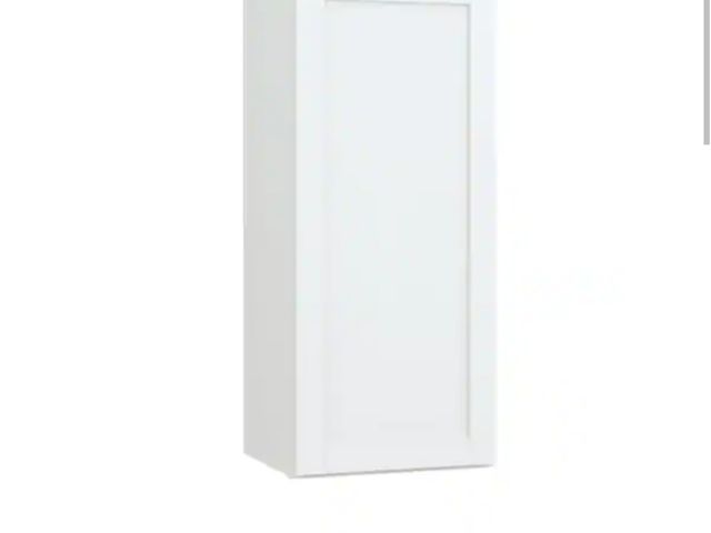 Lot 96-232844 - Hampton Bay Courtland 15 in. W x 12 in. D x 36 in. H Assembled Shaker Wall Kitchen Cabinet in Polar ...