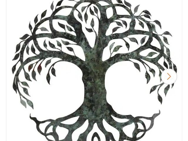 Lot 96-173606 - Tree Of Life Frameless Design Iron Bronze Finish Wall Art New