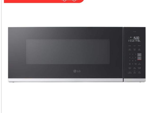 Lot 96-173108 - LG 1.3 cu. ft. 30 in. W Low Profile Over the Range Microwave Oven with EasyClean in PrintProof Stain...