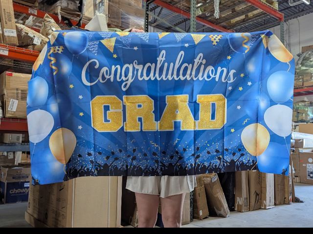 Lot 96-232474 - Congratulations Grad Banner and Balloons Party Supplies New