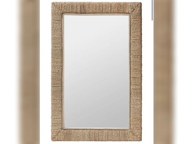 Lot 96-172912 - Japandi Natural Seagrass Rectangular Wall Mirror
New MSRP $133.00