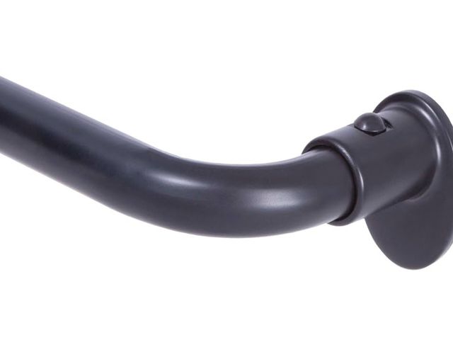 Lot 96-170874 - Sun Zero SN79230 Blackout Room Darkening Wrap Around Curtain Rod, 28-48" Adjustable Length, Black Fi...