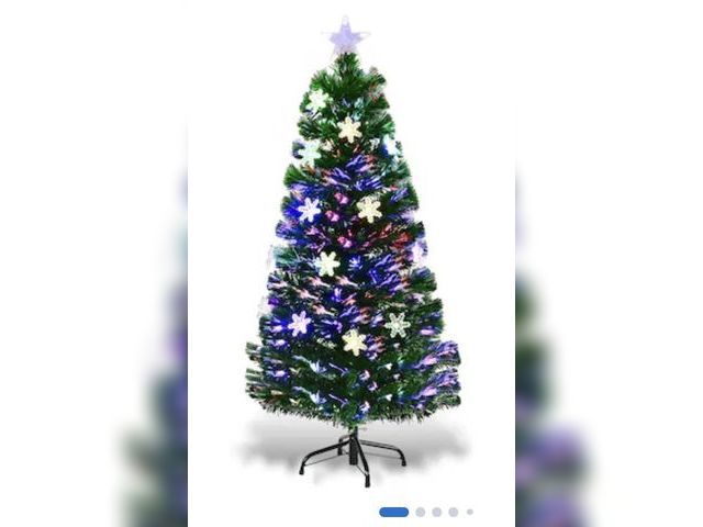 Lot 96-197963 - Costway 4-ft Pre-lit Artificial Christmas Tree with Multicolor LED Lights New