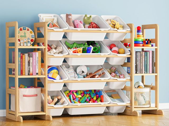 Lot 96-176789 - SpaceAid Toy Storage Organizer with 6 Shelves and 12 Bins, Bookshelf/Bookcase, Kids Bin Shelf, Toys ...