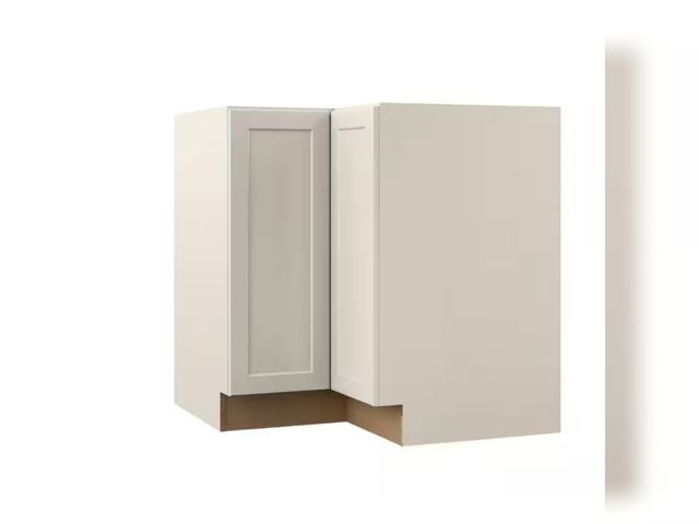 Lot 96-157012 - Hampton Bay Designer Series Melvern 33 in. W 24 in. D 34.5 in. H Assembled Shaker Lazy Susan Corner ...