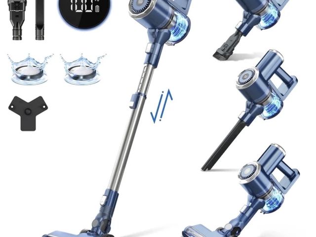 Lot 96-230698 - PrettyCare Cordless Stick Vacuum Cleaner, 38KPA 50mins 2600mAh 6-in-1 Lightweight Upright for Carpet...