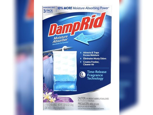 Lot 96-182380 - DampRid Hanging Moisture Absorbers, Lavender Vanilla, 3 Count

New