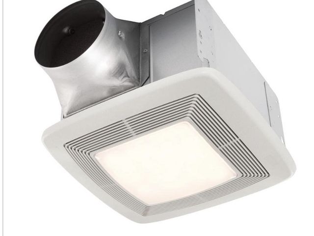 Lot 96-223942 - Broan-NuTone QT Series Quiet 130 CFM
Ceiling Bathroom Exhaust Fan with Light and Night Light, 1.5 So...