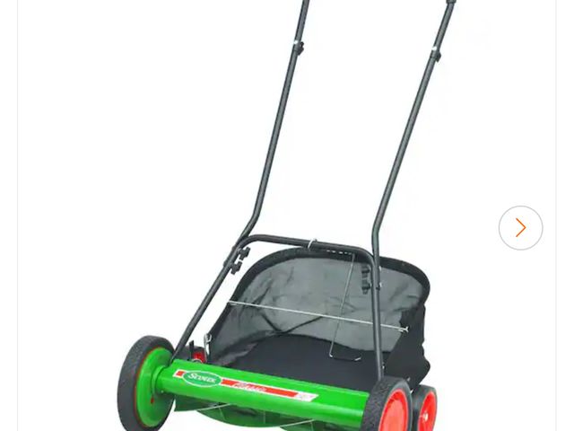 Lot 96-150415 - Scotts 20 in. Manual Walk Behind Reel Lawn Mower, Includes Grass Catcher New MSRP $149