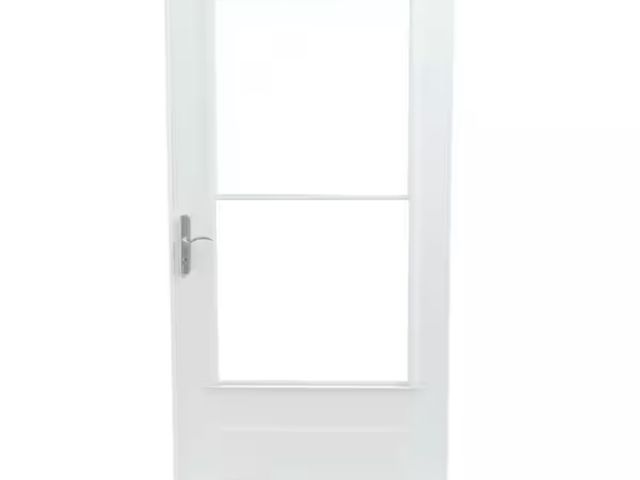 Lot 96-162214 - Andersen
400 Series 36 in. x 80 in. White Universal 3/4 Light Retractable Aluminum Storm Door with N...