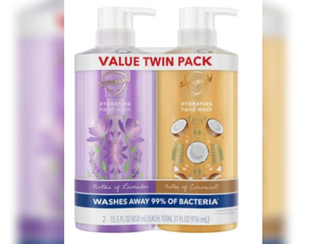 Lot 96-200668 - Twin Pack of Safeguard Hydrating Liquid Hand Soap, Featuring Lavender and Coconut Scents
New
