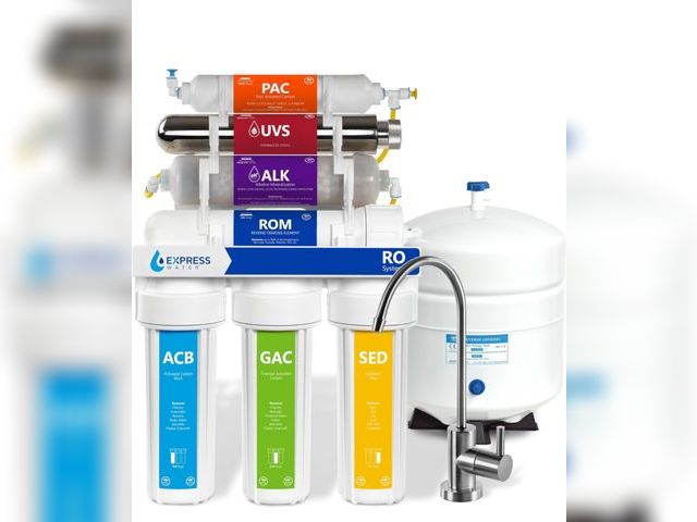 Lot 96-180365 - EXPRESS WATER UV Reverse Osmosis Water Filtration System – 11 Stage UV Water Filter with Faucet and ...