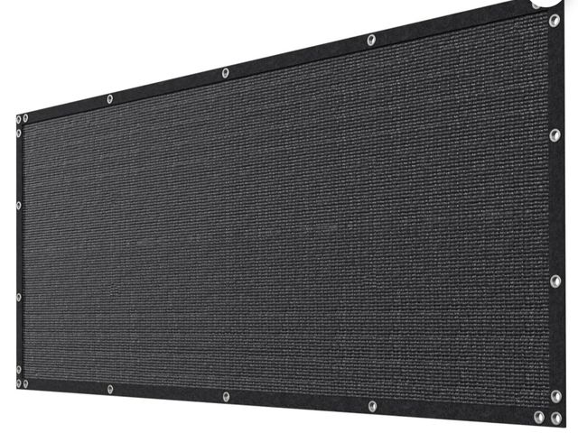 Lot 96-214306 - 5ft x 50ft Black Privacy Screen Fence, 90% Blockage Heavy Duty Fencing Mesh Shade Net Cover for Outd...