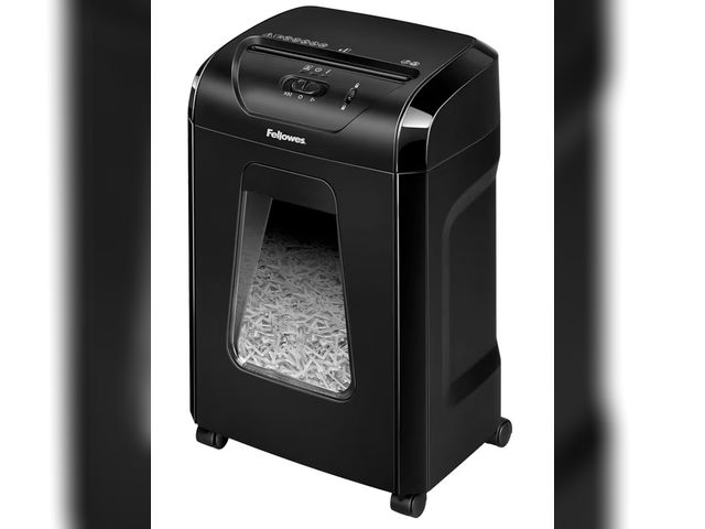 Lot 96-177252 - Fellowes Powershred 12 Sheet Cross-Cut Paper Home Office Paper Shredder, 19.50" H x 9.69" W x 13.44"...