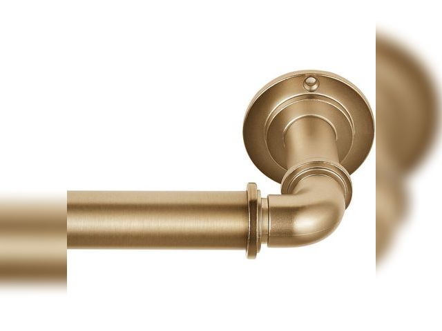 Lot 96-180874 - MODE Industrial Room Darkening Collection 1 1/8" Diameter Industrial Curtain Rod Set with Steel Wall...