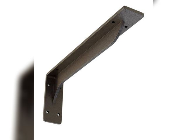 Lot 96-192735 - Box of 8 Ekena Millwork
2 in. x 5 1/4 in. x 14 in. Hammered Dark Bronze Embrey Steel Brackets, 1 bra...