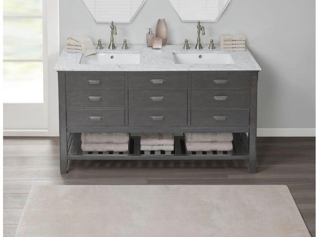 Lot 96-192561 - Marshmallow Taupe 24 in. x 72 in. Bath Mat New