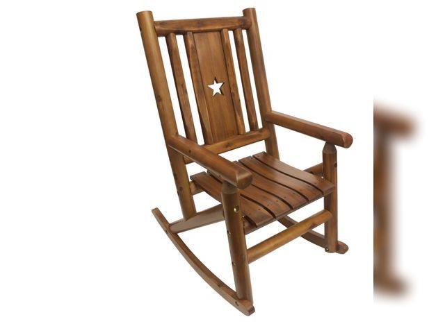 Lot 96-174246 - Leigh Country TX 36002 Amber-Log Adult Outdoor Rocker with Star Cutout
Appears unused, shipping dama...