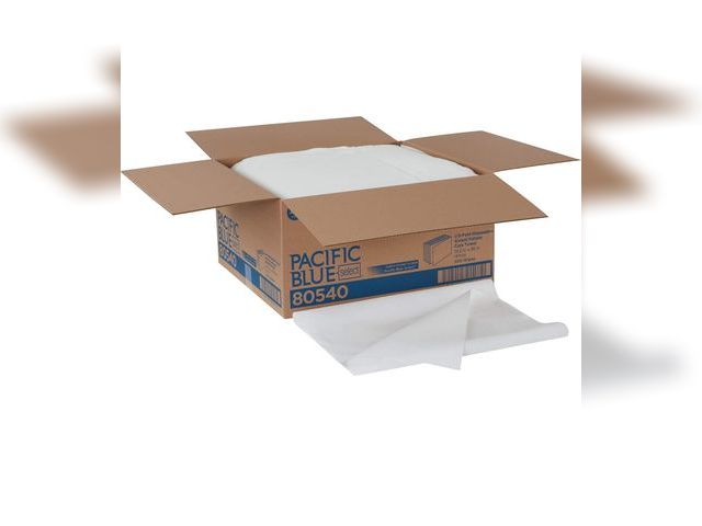 Lot 96-172020 - Pacific Blue Select A300 Disposable Patient Care Bath Towel by GP PRO (Georgia-Pacific),1/2-Fold, Wh...