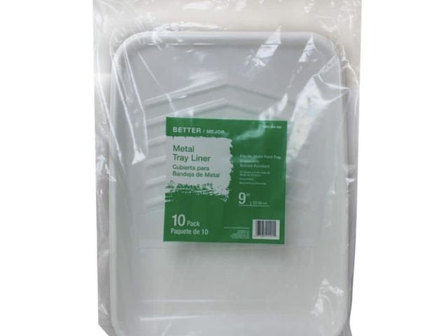 Lot 96-188842 - 9 in. Plastic Tray Liner (10-
Pack)
new