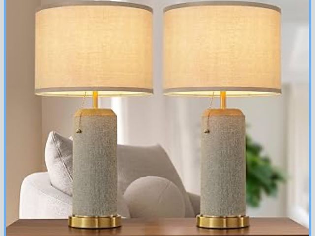 Lot 96-188769 - KAISITE Boho Bedside Table Lamps Set of 2-22.4" Modern Nightstand Lamp for Bedroom Living Room, Vint...