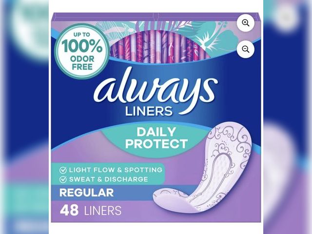 Lot 96-201498 - Box of 4 Always Daily Protect Panty Liners, Regular Length, Unscented, 48 Count New