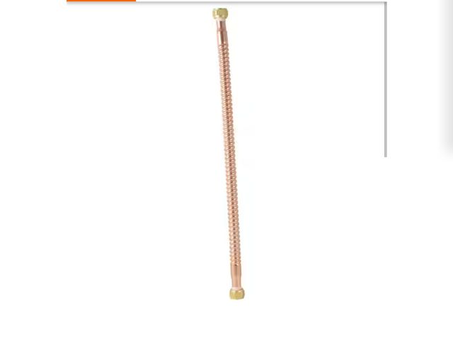 Lot 96-163010 - Everbilt 3/4 in. FIP x 3/4 in. FIP x 18 in. Copper Water Heater Connector New