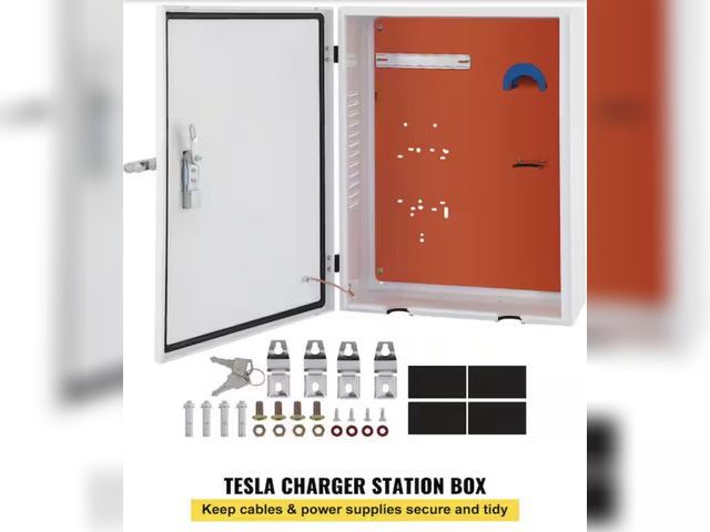 Lot 96-233351 - Tesla Charger Station Box 28 x 20 x 10in. Cable Box Charging Box Steel Electrical Enclosure Box for ...