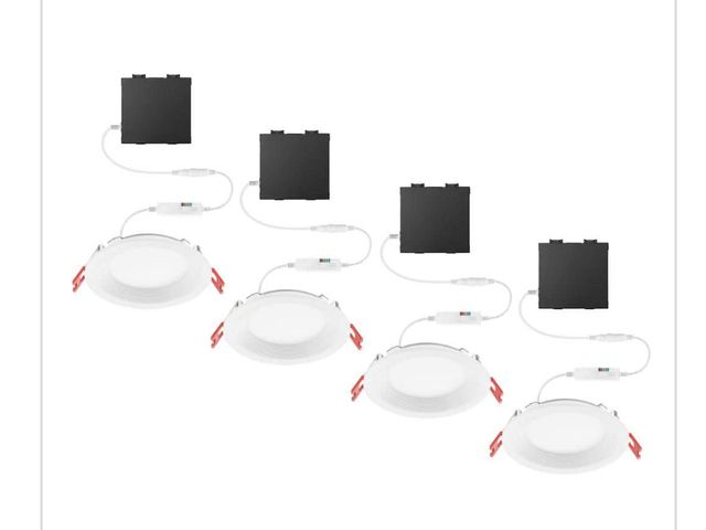 Lot 96-164628 - Premium Series 4 in. LED, 2-Level Lumen Select, Baffle Canless Recessed Light, Adjustable CCT (4-Pac...