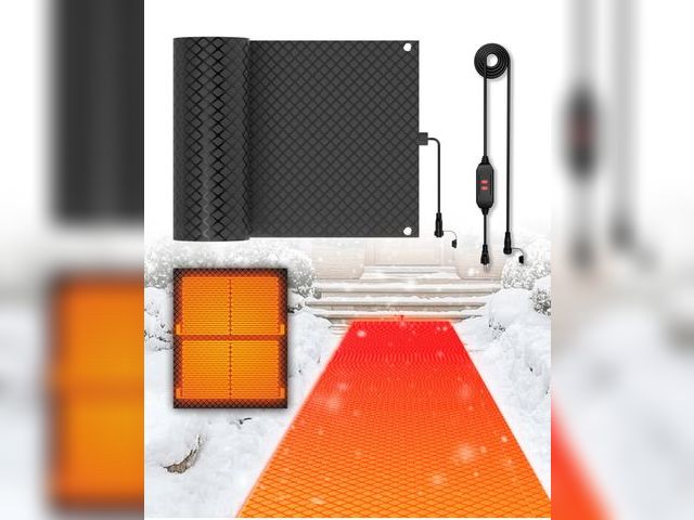 Lot 96-188065 - Heated Snow Melting Mat Outdoor, 24" x 118" Connectable Graphene 2.0 Heated Outdoor Mats, Melts 4in/...