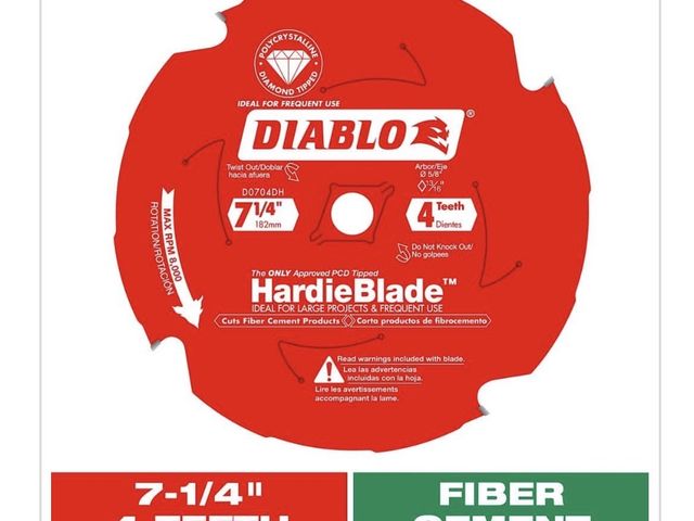 Lot 96-230403 - DIABLO 7-1/4in. x 4-Teeth HardieBlade Saw
Blade for Fiber Cement
New