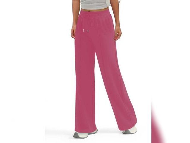 Lot 96-177649 - Rosvigor Women High Waisted Pants Elastic Waist Sweatpants Casual Wide Leg Joggers with Pleats Size ...