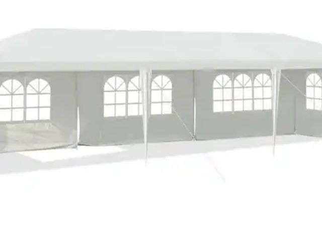 Lot 96-222109 - Costway
10 ft. x 30 ft. White Party Wedding Tent Canopy Heavy-Duty Pavilion 5 Sidewall
New 
Msrp $15...