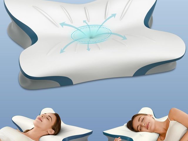 Lot 96-179937 - Cervical Pillow for Neck Pain Relief - Ergonomic Neck Pillow for Sleeping Contour Memory Foam Pillow...