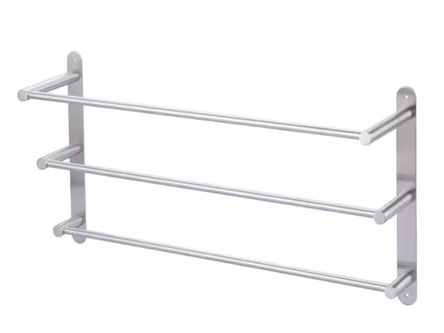 Lot 96-162558 - WOWOW
24 in. Brushed Nickel 3-Tier Wall Mounted Towel Rack with Mounting Hardware in Stainless Steel...