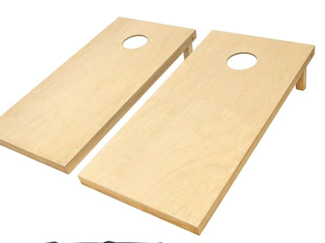 Lot 96-1071938 - GoSports Solid Wood Premium Cornhole Set new MSRP $138
