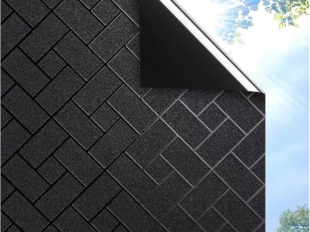 Lot 96-195147 - Coavas Total Blackout Window Privacy Film 100% Light Blocking &amp; UV Protection, Static Cling Fros...