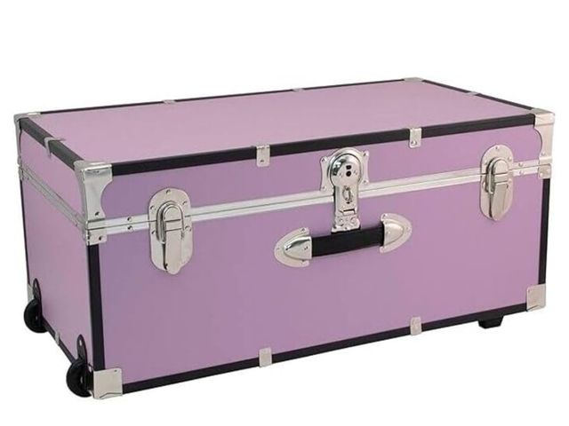 Lot 96-166430 - Rustic Romance Heavy Duty 30" Under Bed College Storage Trunk with Lock, Latch Closure Type, 15.75" ...