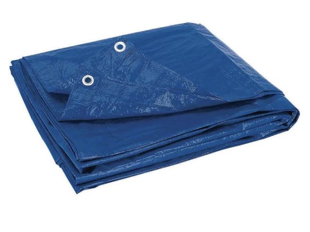 Lot 96-233357 - Large Outdoor All Purpose Tarp  exact size unknown  lightly used