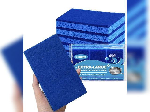 Lot 96-211505 - HOMEXCEL Extra Large Dish Sponge for Cleaning, Safe on Non-Stick Cookware, XL Non-Scratch Sponges Ki...