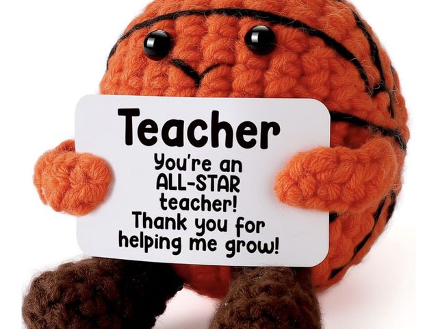 Lot 96-233653 - Funny Crochet Basketball Teacher Appreciation Gifts for Women Men Thank You Teacher's Day Retirement...