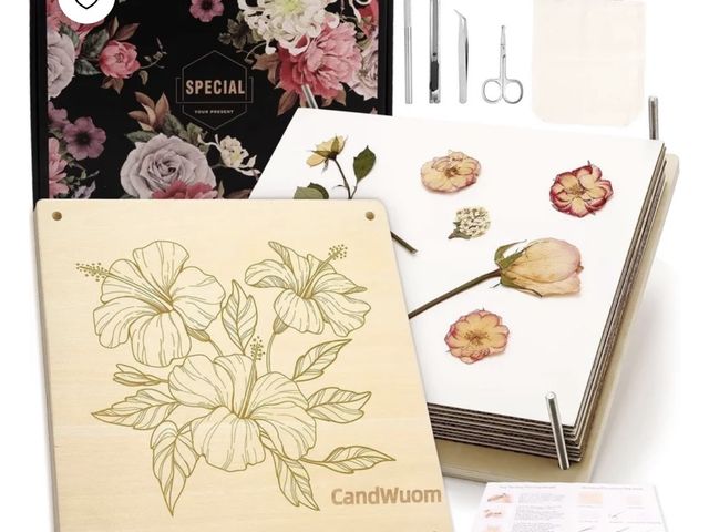 Lot 96-230458 - CandWuom Flower Press Kit, 11" x 11" Large Wooden Flower Pressing Craft for Adults &amp; Kids, Bouqu...