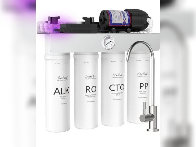 Lot 96-171637 - SimPure T1-400ALK Alkaline UV Reverse Osmosis System, NSF/ANSI 58 Certified, Tankless RO Water Filte...