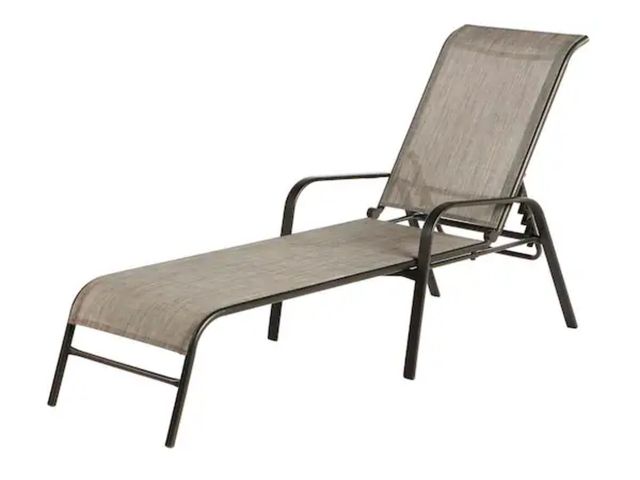 Lot 96-232417 - StyleWell Sling Stack Outdoor Chaise Lounge-Riverbed New  Msrp $159.00