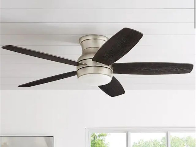 Lot 96-216694 - Home Decorators Collection Ashby Park 52 in. White Color Changing Integrated LED Brushed Nickel Ceil...