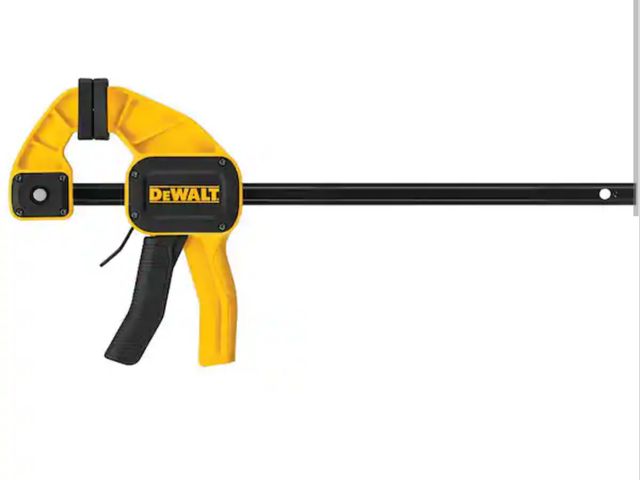 Lot 96-191903 - DEWALT 12 in. 300 lb. Trigger Clamp w/3.75 in. Throat Depth Lightly used