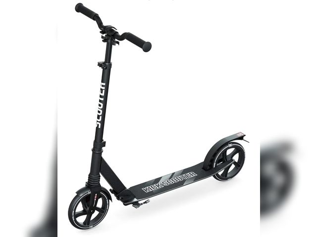 Lot 96-180757 - 6KU Kick Scooter for Kids Ages 8-12 with Suspension System, Adjustable Height, Quick-Folding Design,...