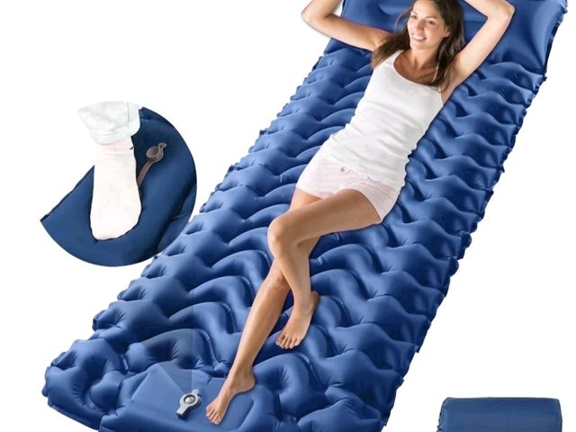 Lot 96-232732 - Aonhom Sleeping Pad, Ultralight Inflatable Sleeping Pad with Pillow Built-in Foot Pump Compact Campi...